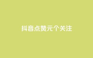 抖音点赞1元100个关注 - 点赞1元100个关注,抖音重要关键信息合集!
