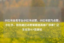 小红书业务平台小红书点赞,小红书官方点赞,小红书,如何通过点赞策略提高推广效果?亿乐社区SUP货源站