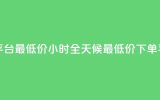 24小时下单平台最低价 - 24小时全天候最低价下单平台!