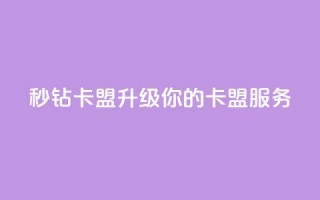 秒钻卡盟(升级你的卡盟服务)