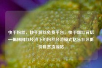 快手粉丝,快手粉丝免费平台,快手爆红背后—揭秘网红经济下的粉丝经济模式亿乐社区低价自营货源站