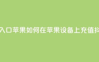 抖音充值抖币官网入口苹果 → 如何在苹果设备上充值抖币?快速入口大揭秘