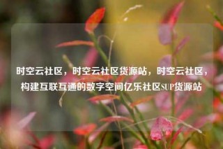 时空云社区,时空云社区货源站,时空云社区,构建互联互通的数字空间亿乐社区SUP货源站