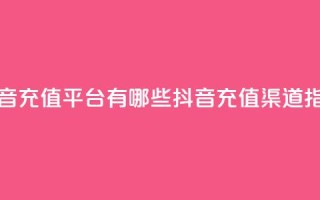 抖音充值平台有哪些(抖音充值渠道指南)