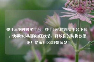 快手24小时购买平台,快手24小时购买平台下载,快手24小时购物狂欢节,释放你的购物欲望吧!亿乐社区SUP货源站