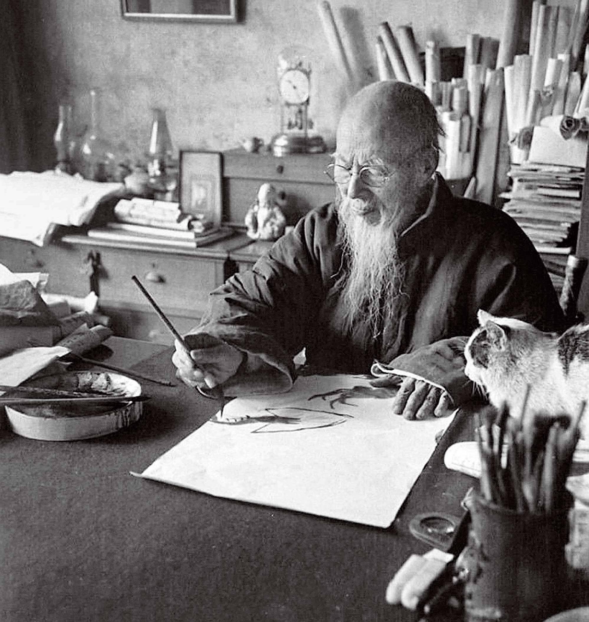 齐白石精品在波士顿展出，“白石画屋	”呈现水墨挥洒  第2张